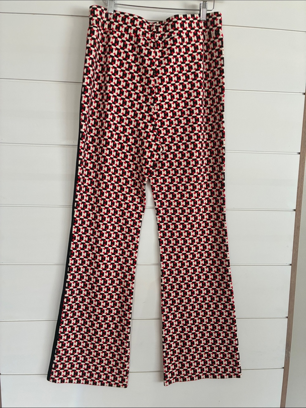 Anthropologie Geometric Wide-Leg Pants in Red and Black - Picture 10 of 10